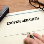 Έγγραφο με σφραγίδα και υπογραφή